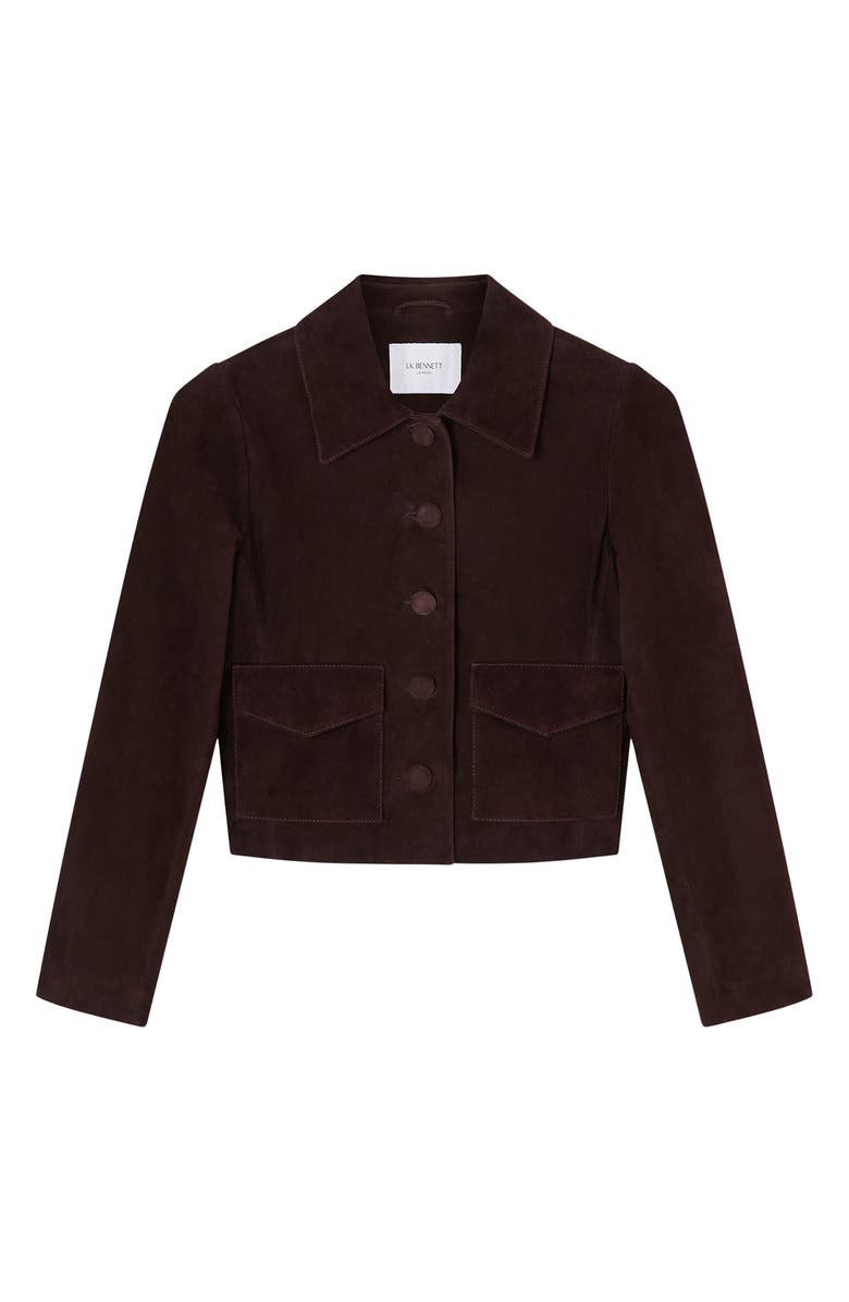 LK Bennett Joely Genuine Suede Crop Jacket, Alternate, color, 