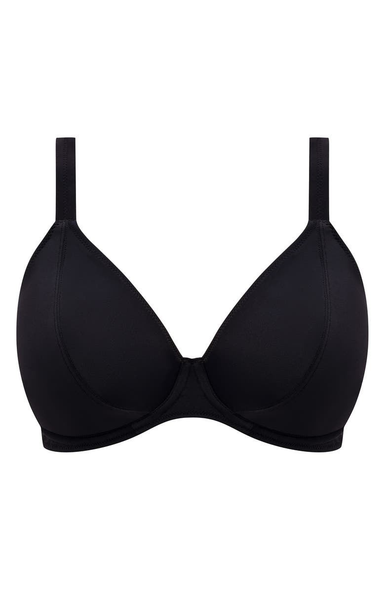 Freya Jewel Cover Underwire Bikini Top, Alternate, color, Plain Black