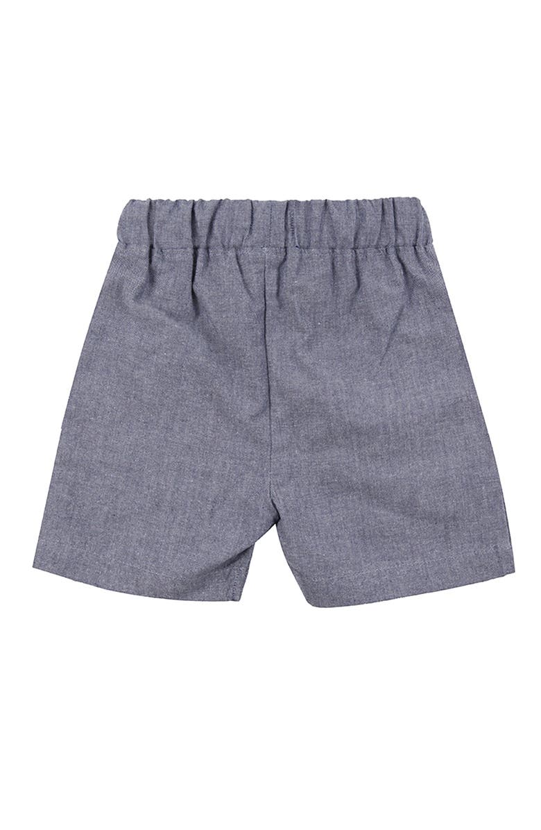 Lilly + Sid Organic Cotton Seagull and Stripe Print T-Shirt and Short Set, Alternate, color, Red