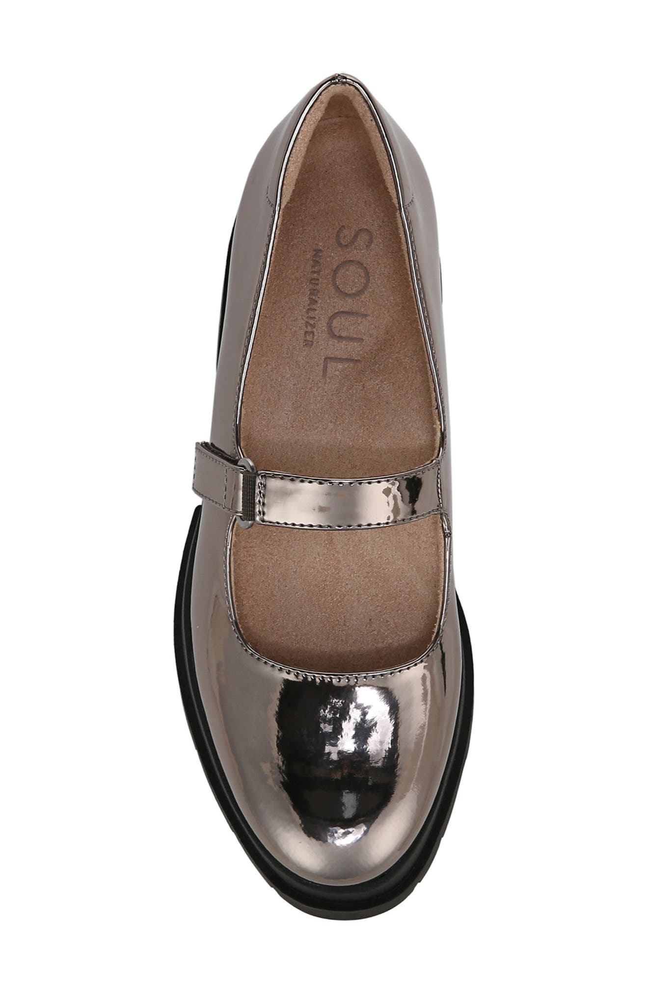 SOUL NATURALIZER Olivet Platform Mary Jane, Alternate, color, Pewter Faux Leather
