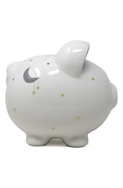Child To Cherish Twinkle Twinkle Ceramic Piggy Bank In White