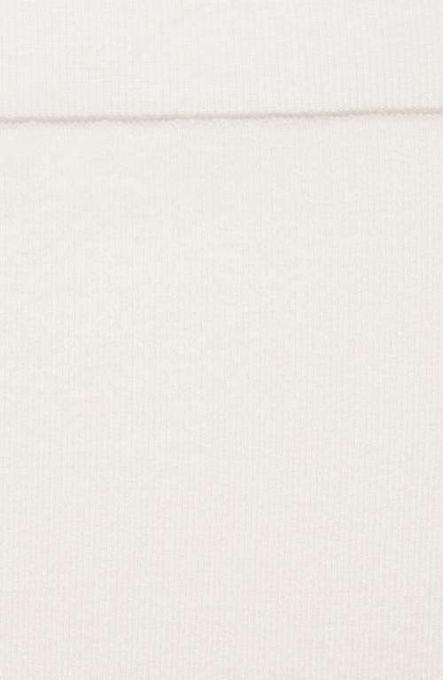 Shop Mango Fine Knit Midi Skirt In Ecru