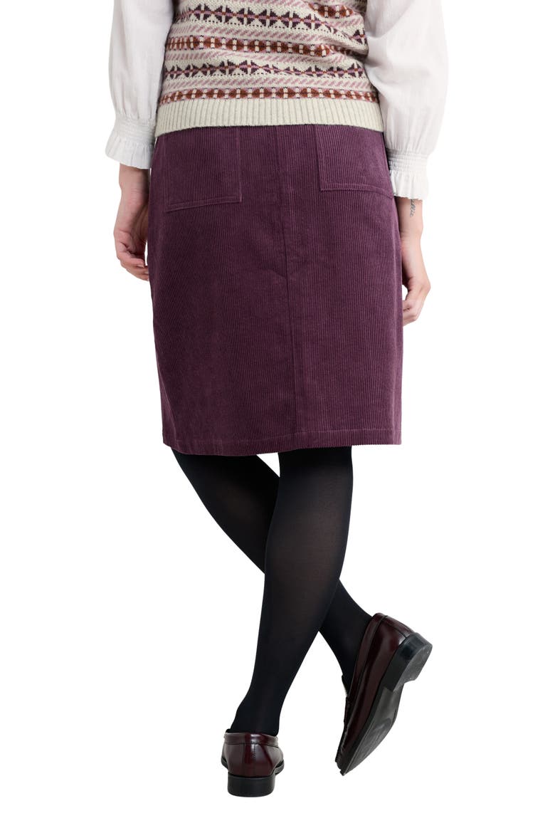 Dovetail Organic Cotton Corduroy Skirt, Alternate, color, DARK HELLEBORE