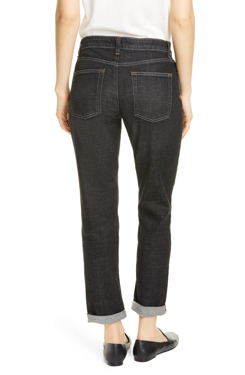 Eileen Fisher High Waist Boyfriend Jeans, Alternate, color,