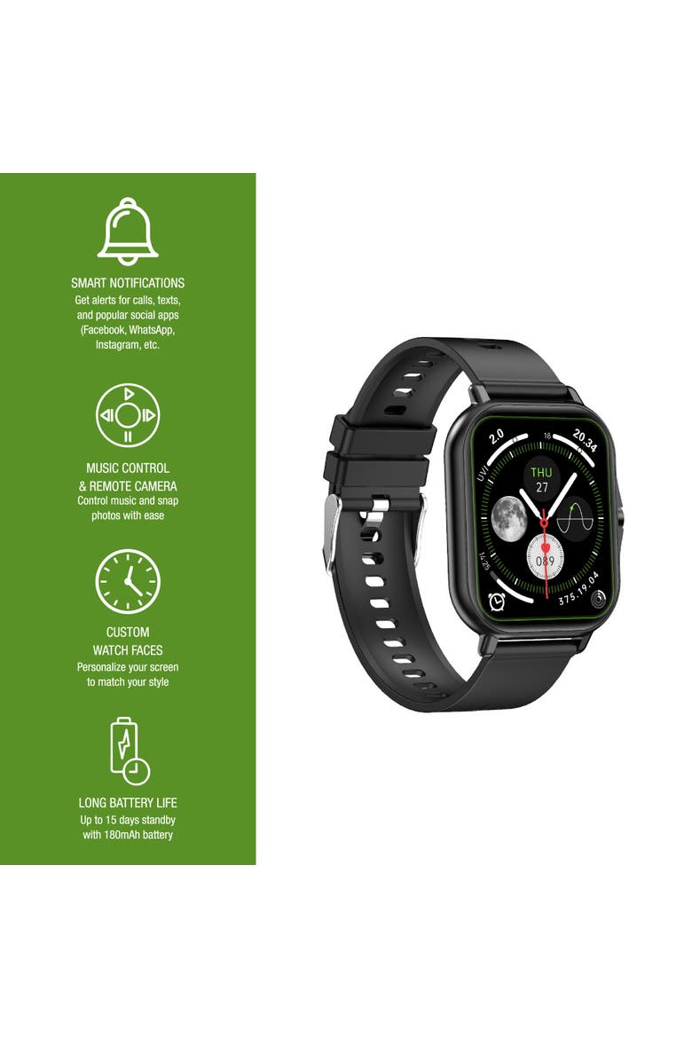 Bluetooth Smart Watch with Health Tracking, Alternate, color, Black