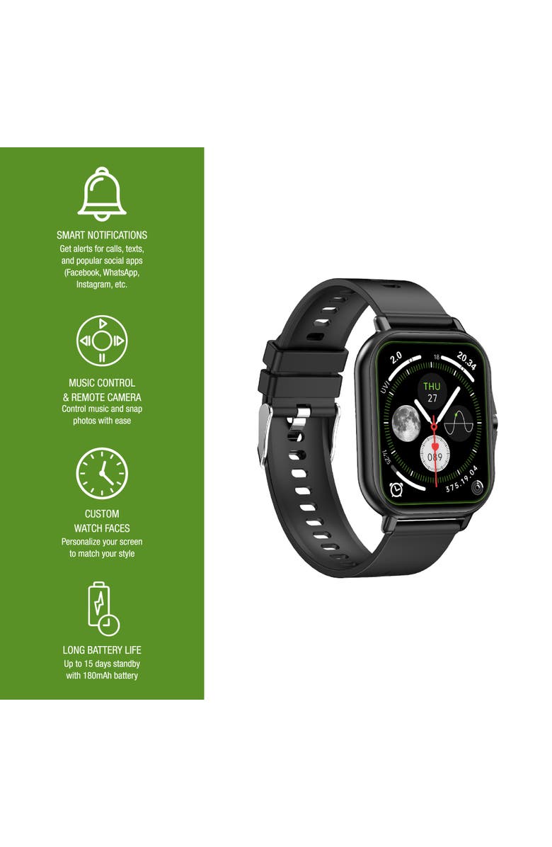 PURSONIC All-in-One Bluetooth Smart Watch - Fitness, Health & Connectivity on Your Wrist, Alternate, color, Black