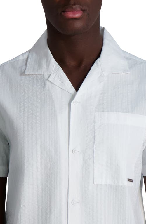 Karl Lagerfeld Paris Short Sleeve Cotton Button-up Shirt