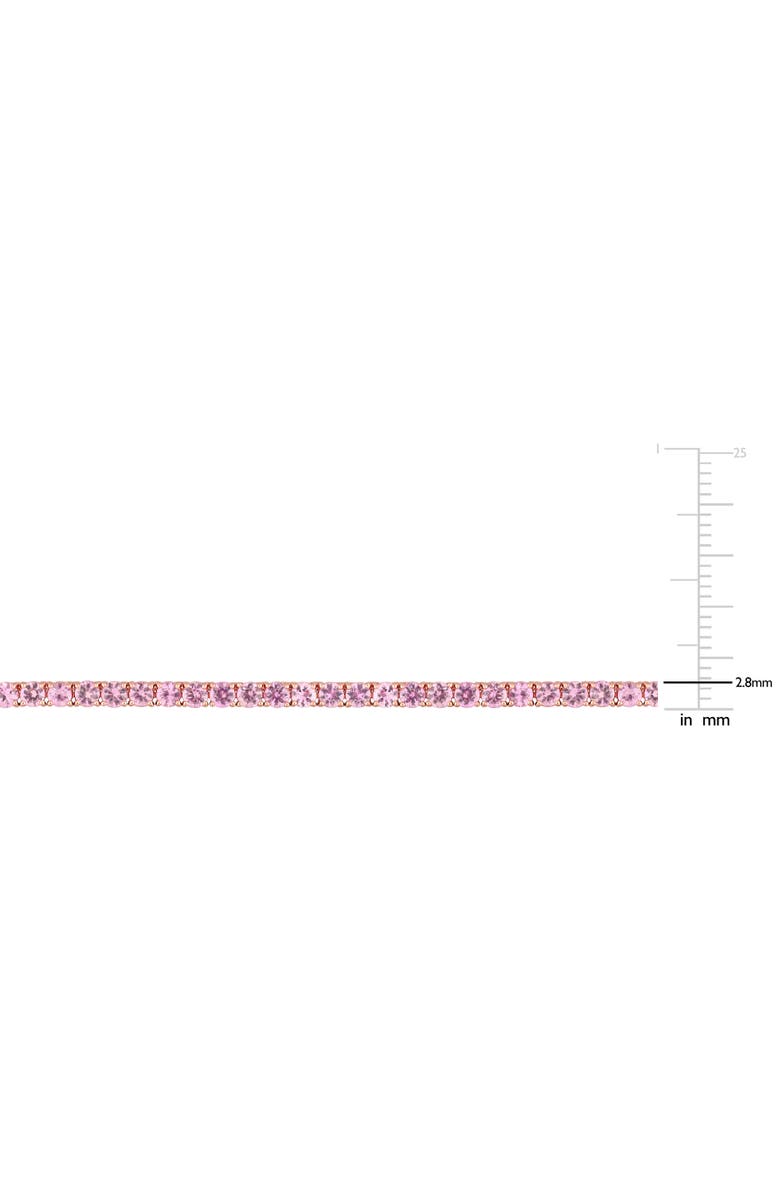 Julianna B. Gemstone Tennis Necklace 14k Gold, Alternate, color, Pink Sapphire