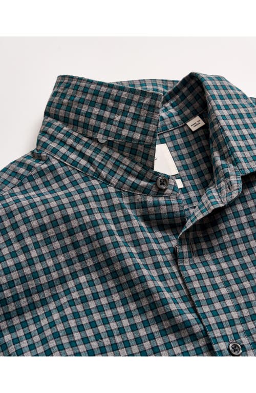 Billy Reid Tuscumbia Sport Shirt In Deep Teal/multi