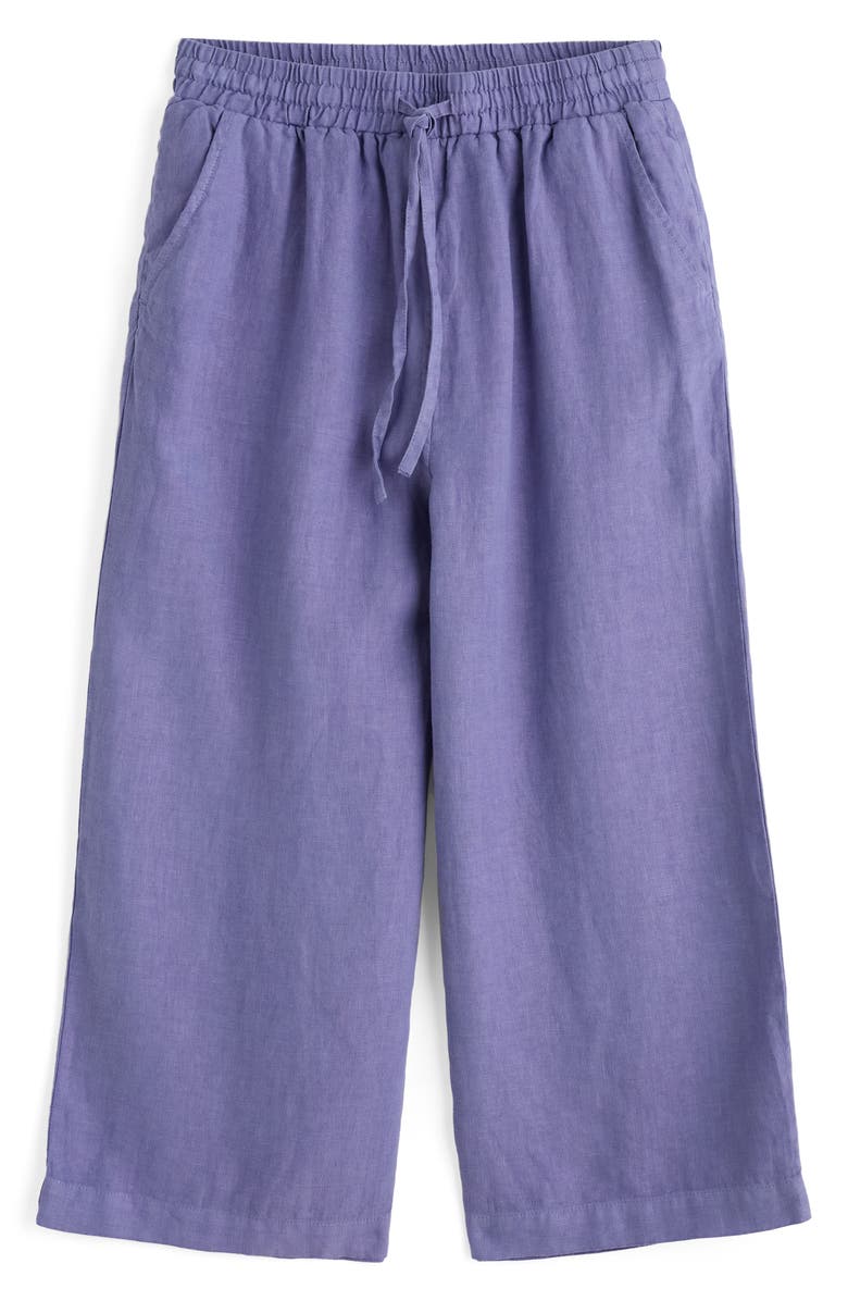 Seasalt Cornwall Tide Flow Crop Linen Pants, Alternate, color, Bilberry
