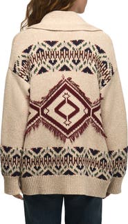 Lucky Brand Fringe Southwestern Cardigan