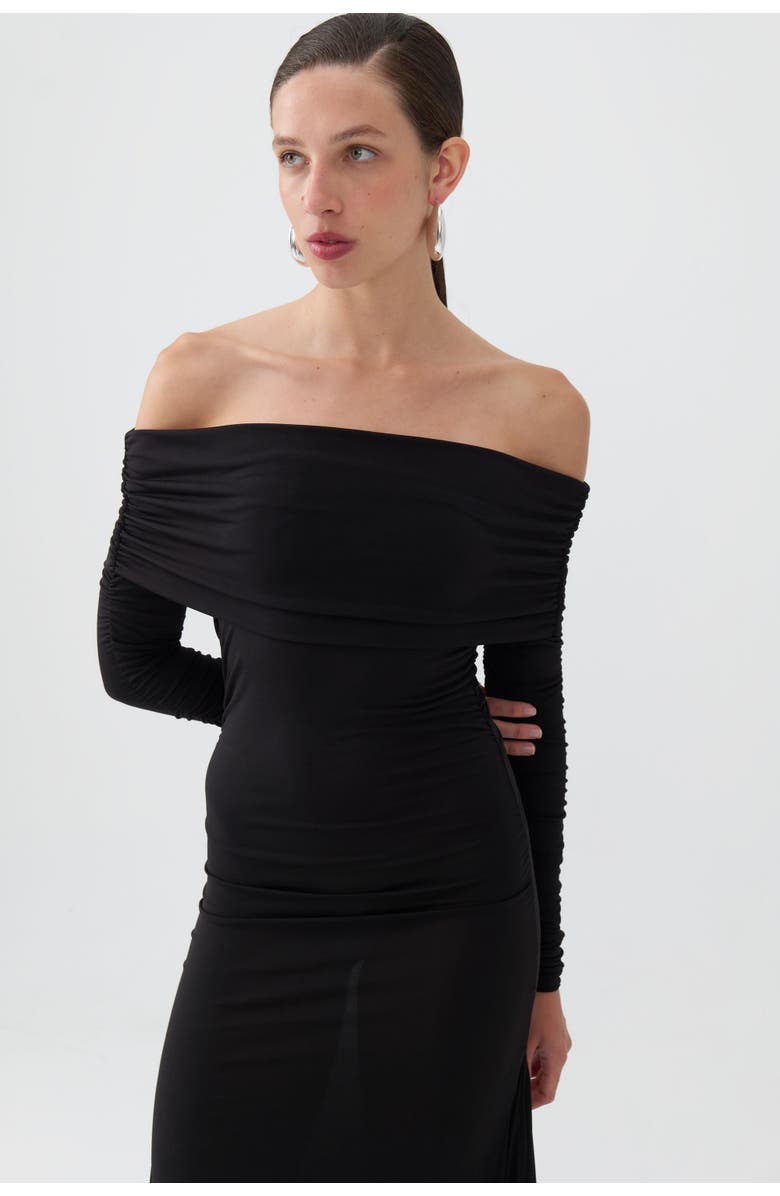 Nocturne Off-The-Shoulder Maxi Dress, Alternate, color, 