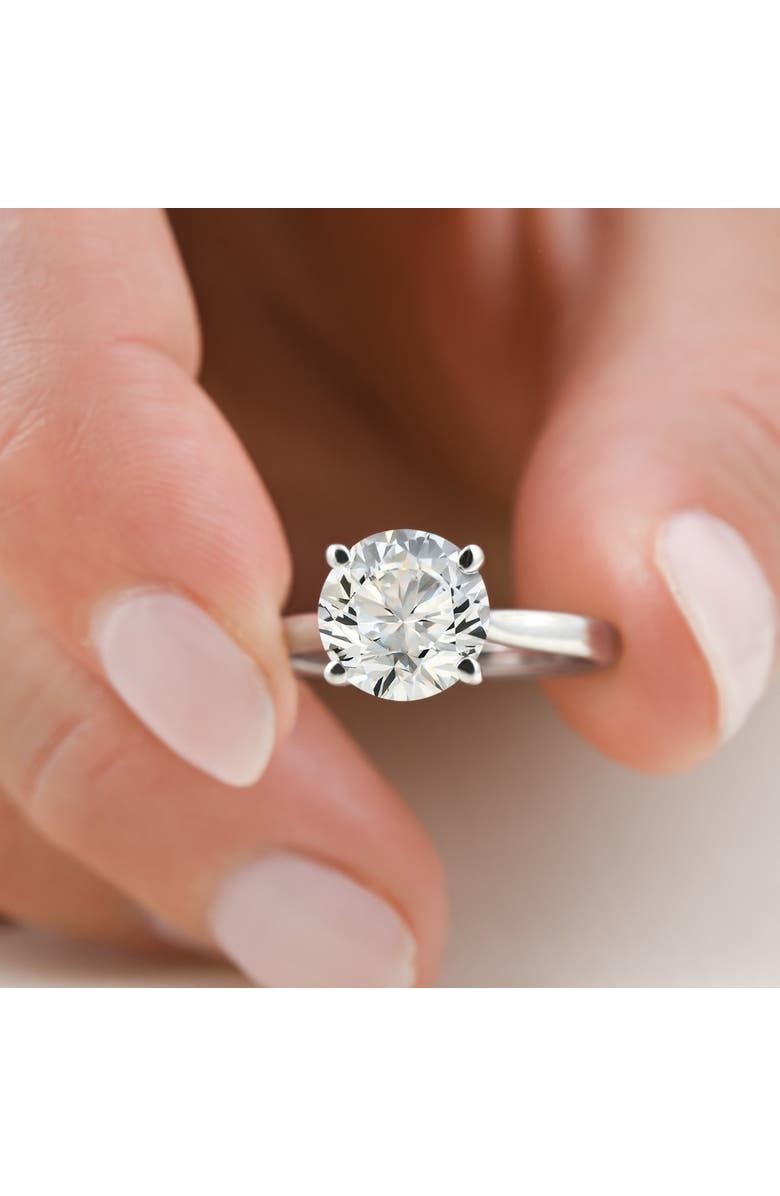 Bliss Diamond 3 Ct Diamond Solitaire Lab Grown Engagement Ring in 14k Gold, Alternate, color, 14K White Gold