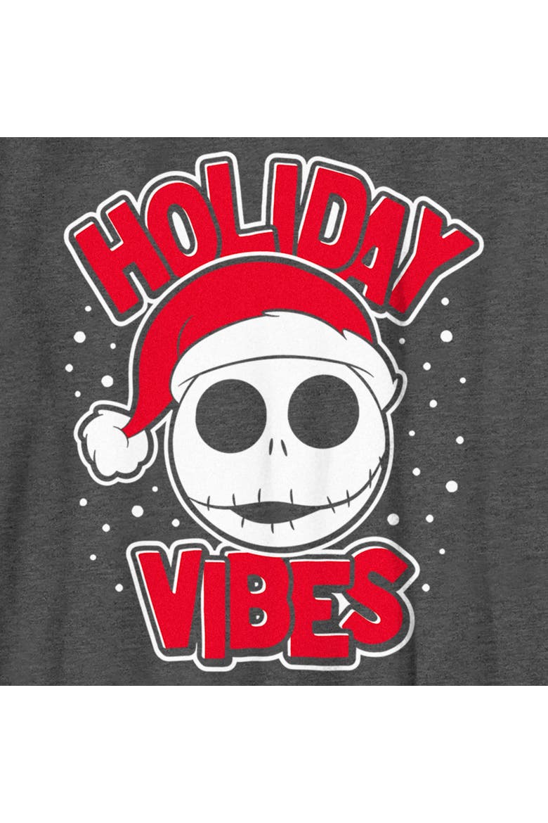 Boy's The Nightmare Before Christmas Holiday Vibes Jack Skellington Graphic Tee, Alternate, color, Charcoal Heather