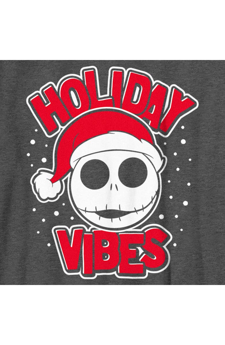 The Nightmare Before Christmas Boy's The Nightmare Before Christmas Holiday Vibes Jack Skellington  Graphic T-Shirt, Alternate, color, Charcoal Heather