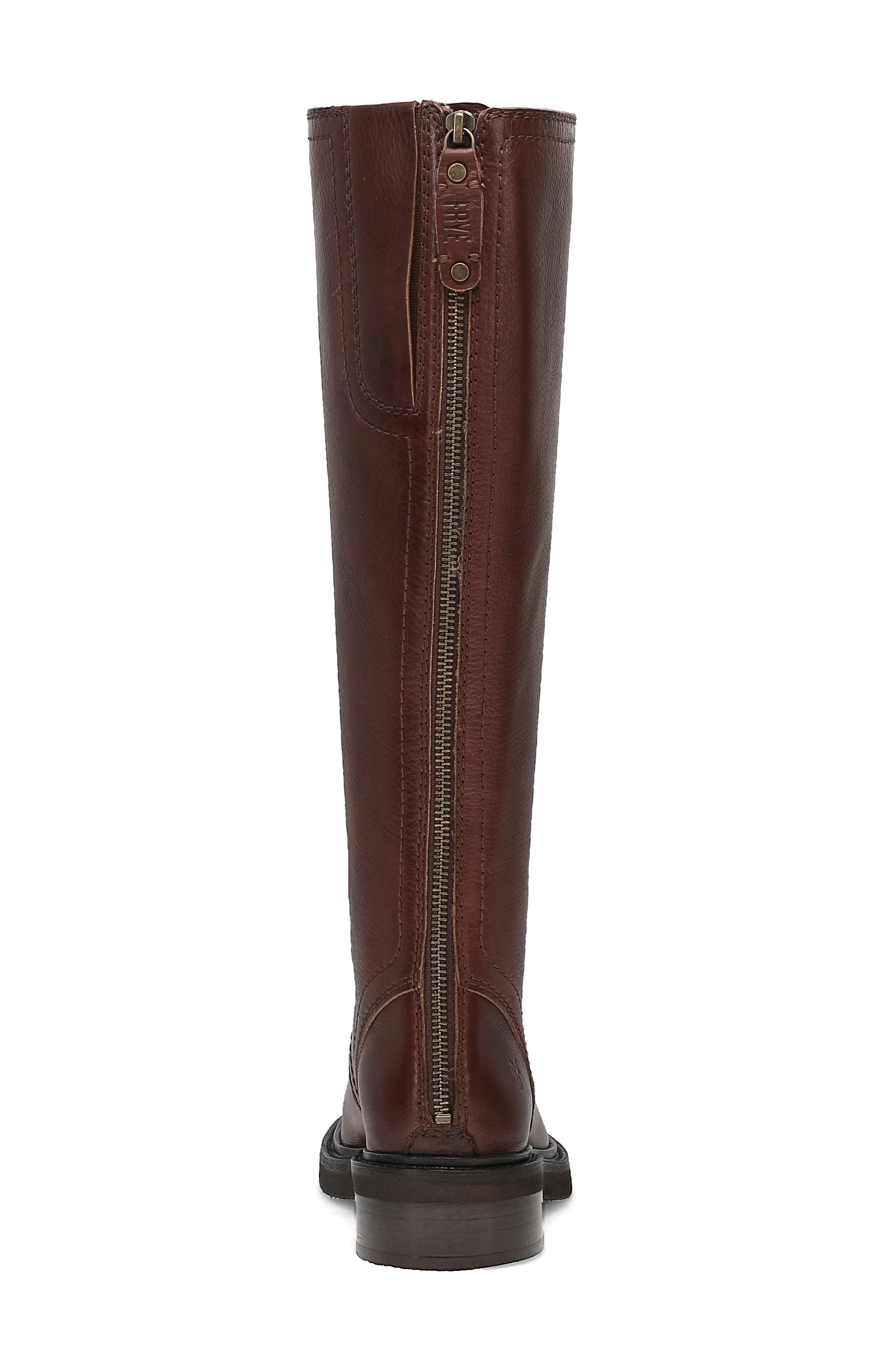 Phoebe Leather Tall Boot, Alternate, color, CHESTNUT