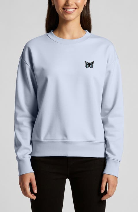 Butterfly Relaxed Fleece Crewneck Sweatshirt