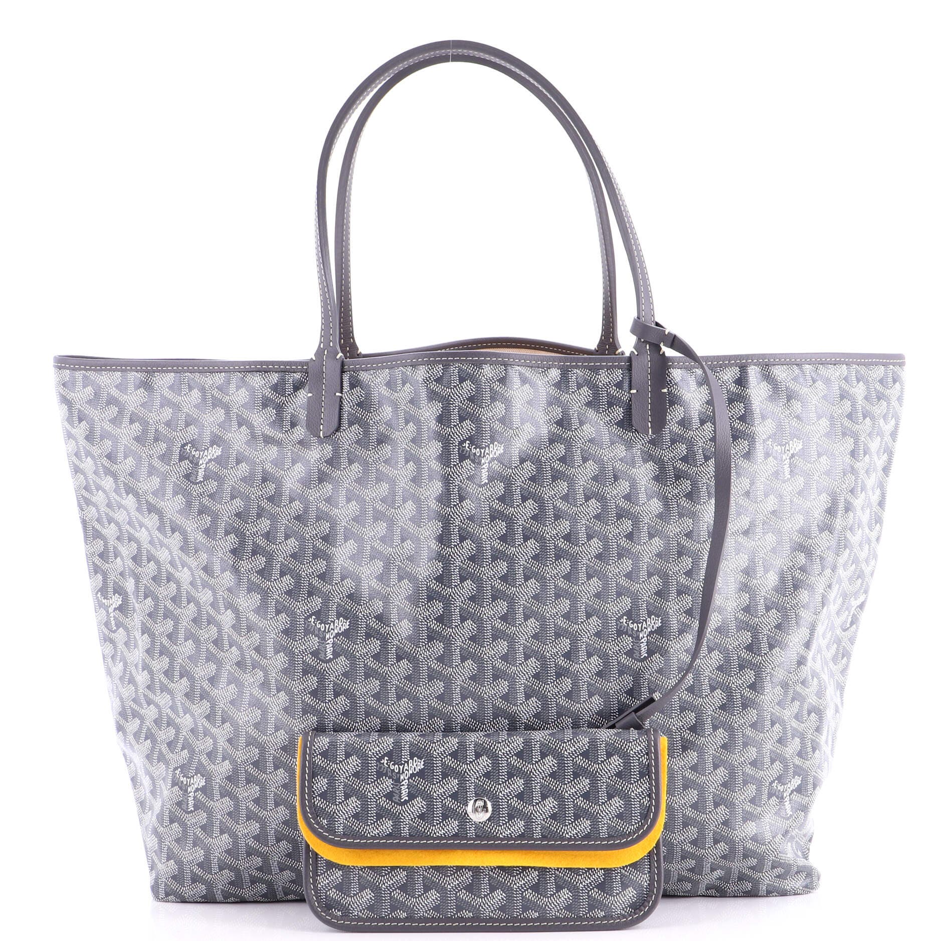 Pre-Owned Goyard Saint Louis Tote Coated Canvas GM, Alternate, color, Gray