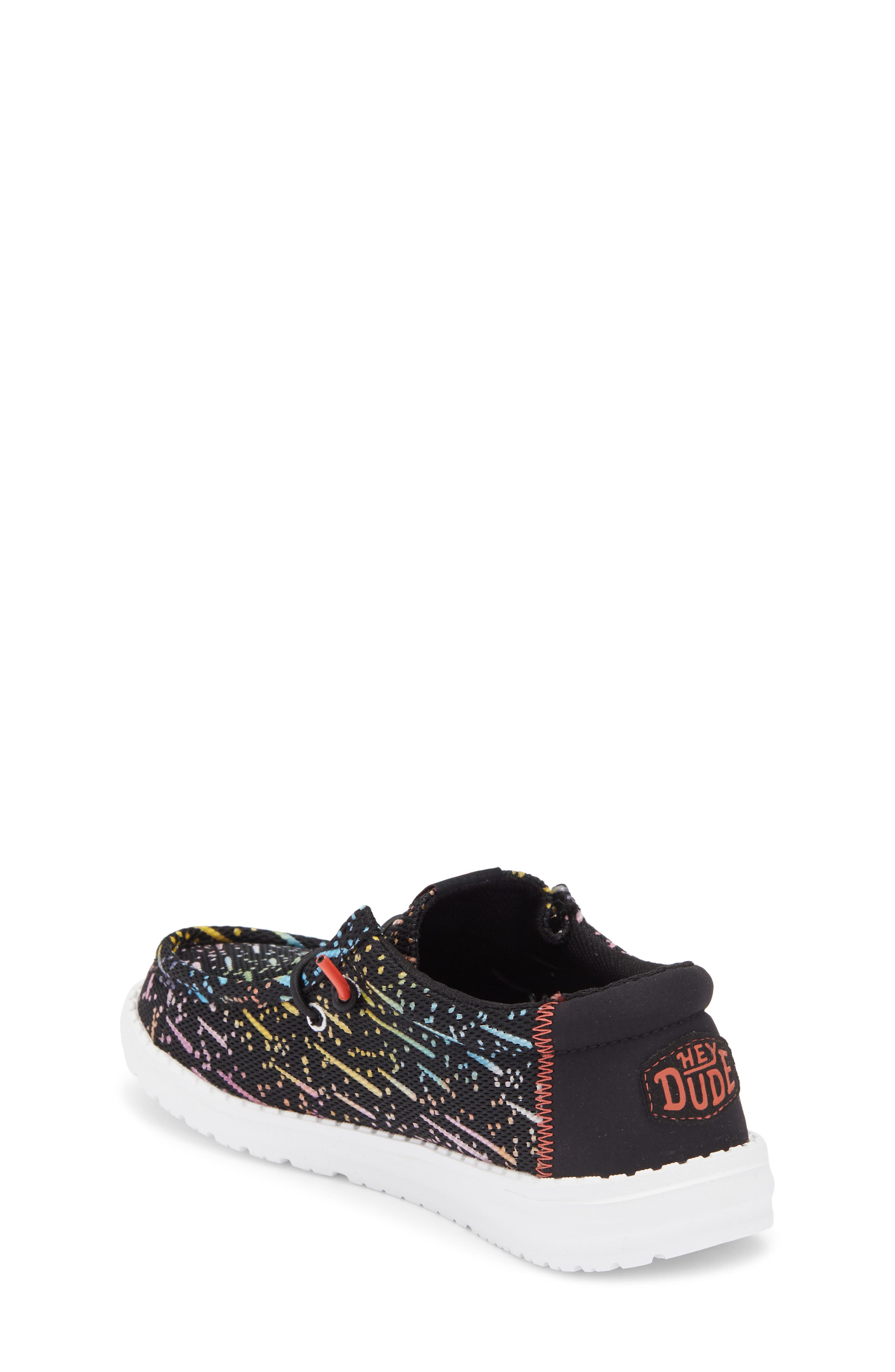 Hey Dude Kids' Wally Youth Stretch Mesh Sneaker, Alternate, color, Black