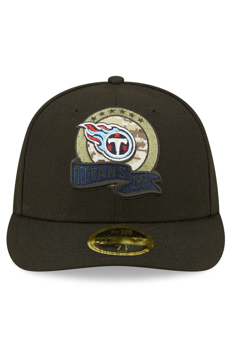 New Era Men's New Era Black Tennessee Titans 2022 Salute To Service Low Profile 59FIFTY Fitted Hat, Alternate, color, 