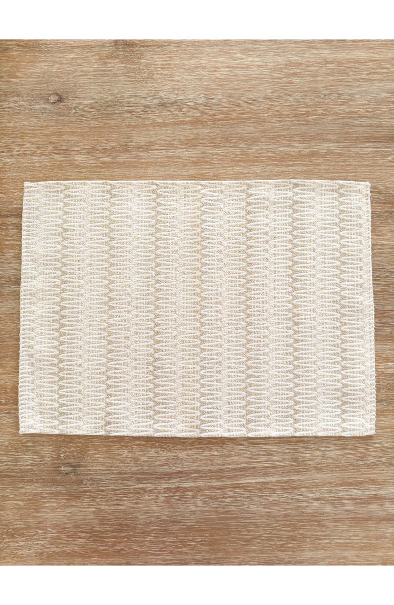 Anaya Summer Twist Indoor Outdoor Placemat, Alternate, color, Beige