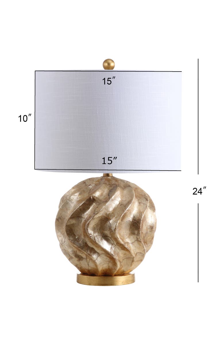 JONATHAN Y Versailles Sphere Sea Shell LED Table Lamp, Main, color,