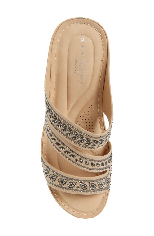 Extreme By Eddie Marc Embellished Wedge Sandal