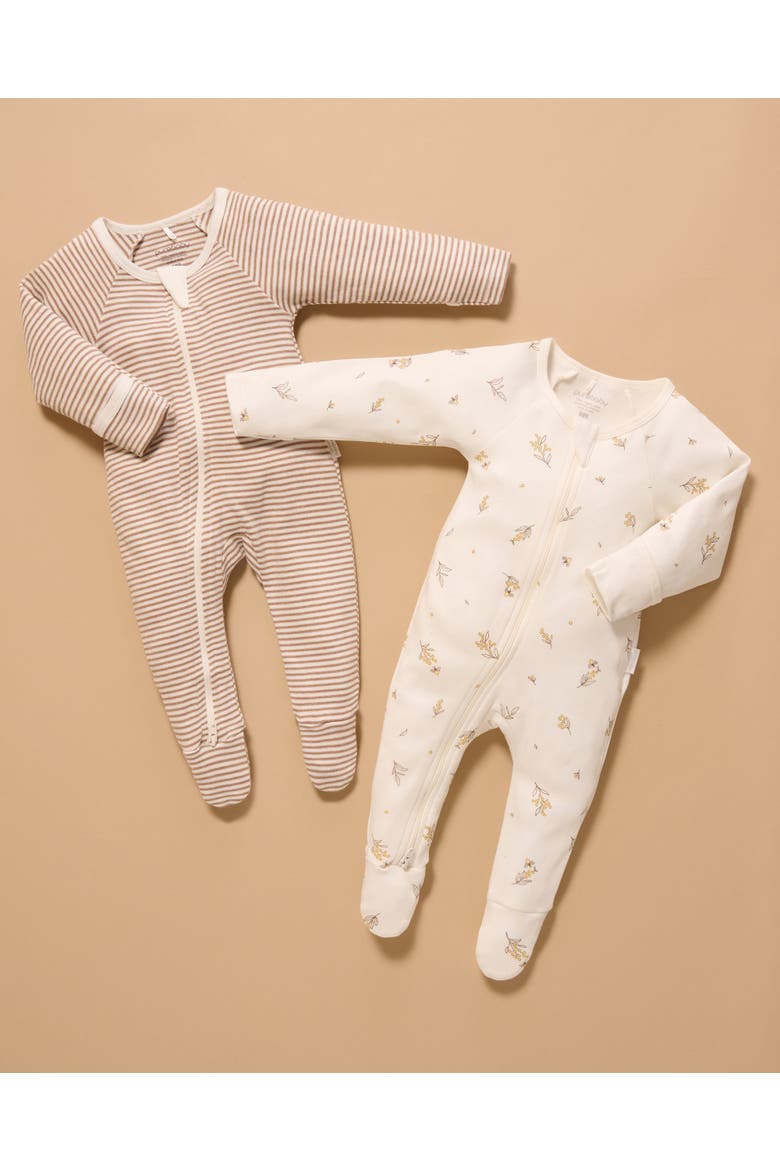 2 Pack Zip Footie, Alternate, color, Vanilla Wattle Bee Pack
