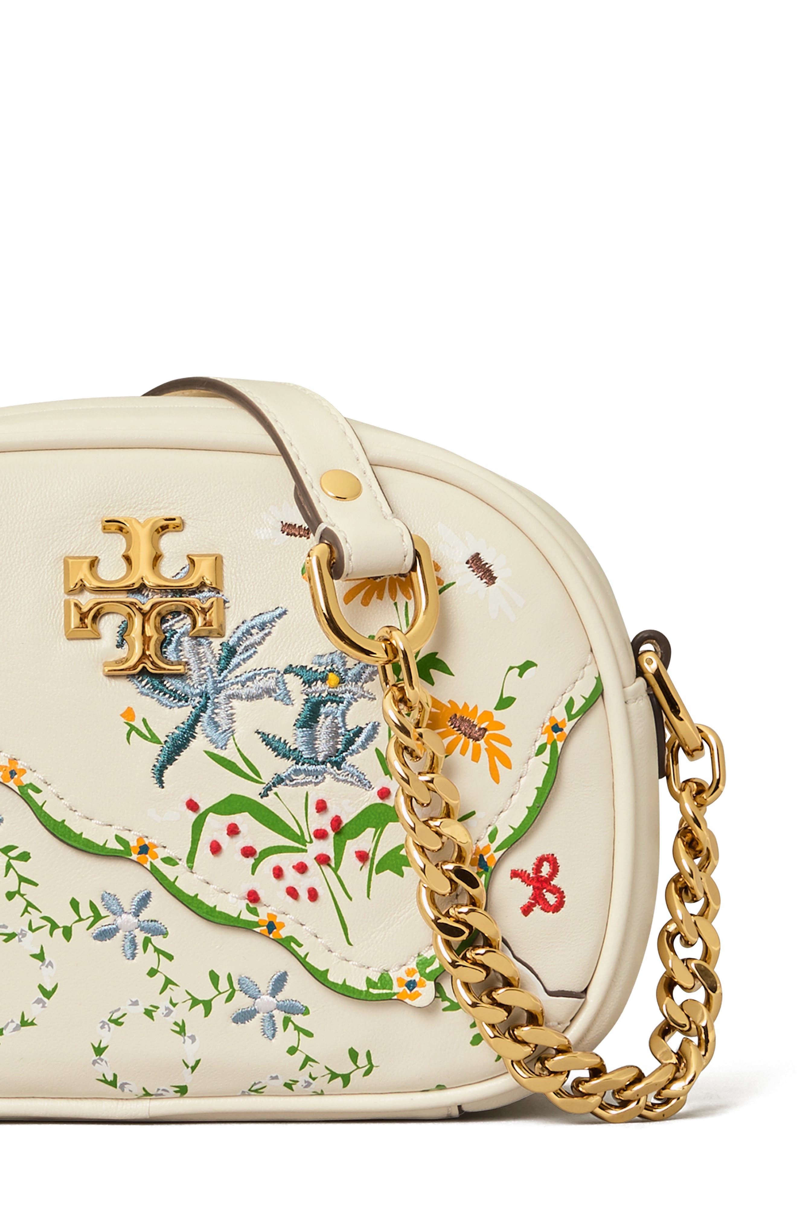 Tory Burch Kira Mixed Floral Camera Crossbody Bag, Alternate, color, 