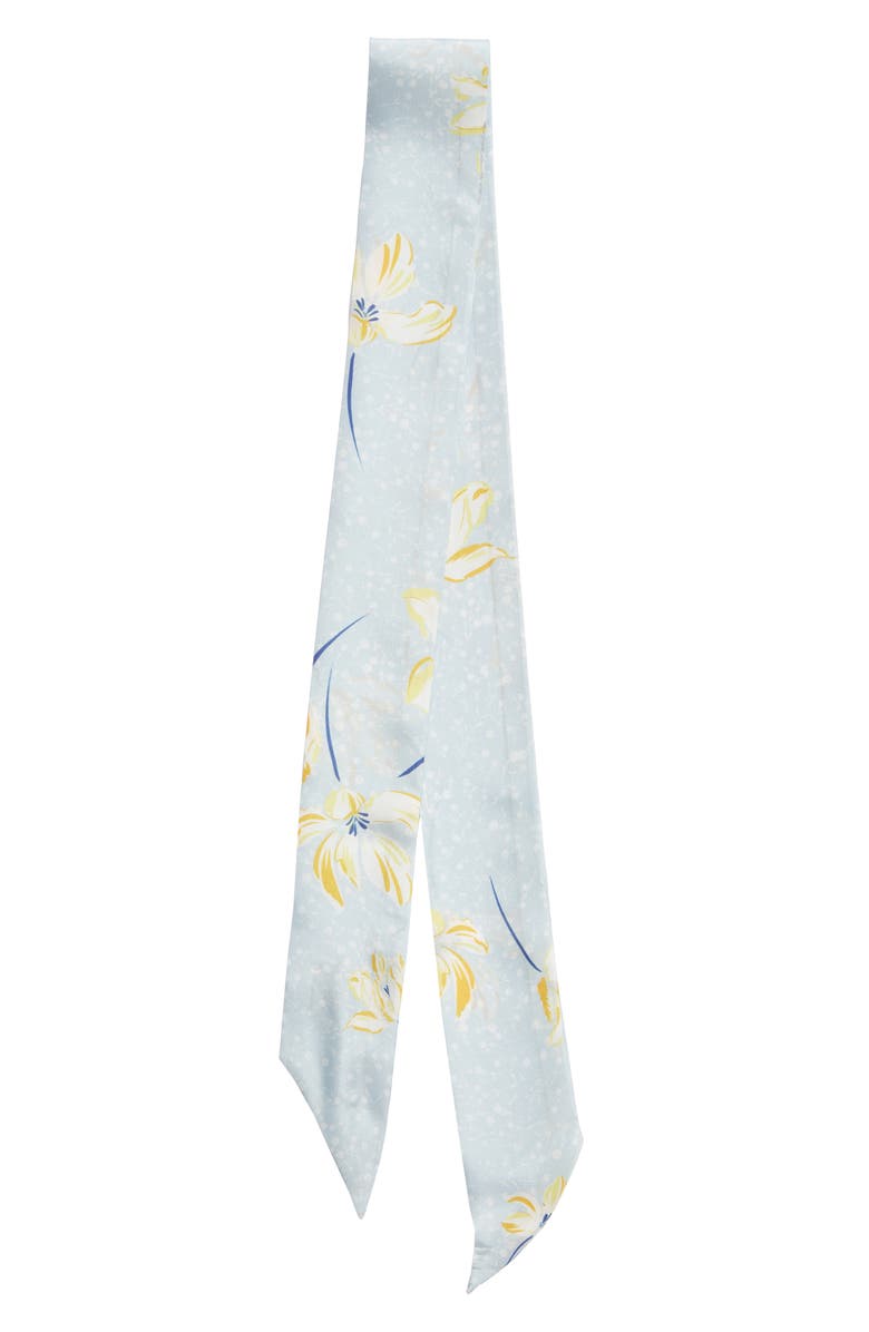 Something Navy Silk Skinny Scarf, Alternate, color,