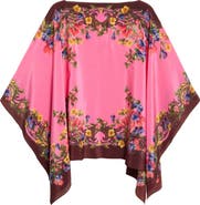 Etro Floral Silk Poncho