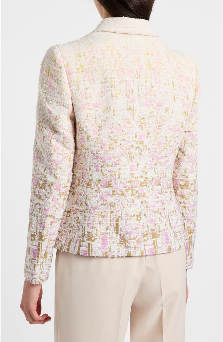 Santorelli Jodie Jacket in Ombré Jacquard, Alternate, color, Pearl