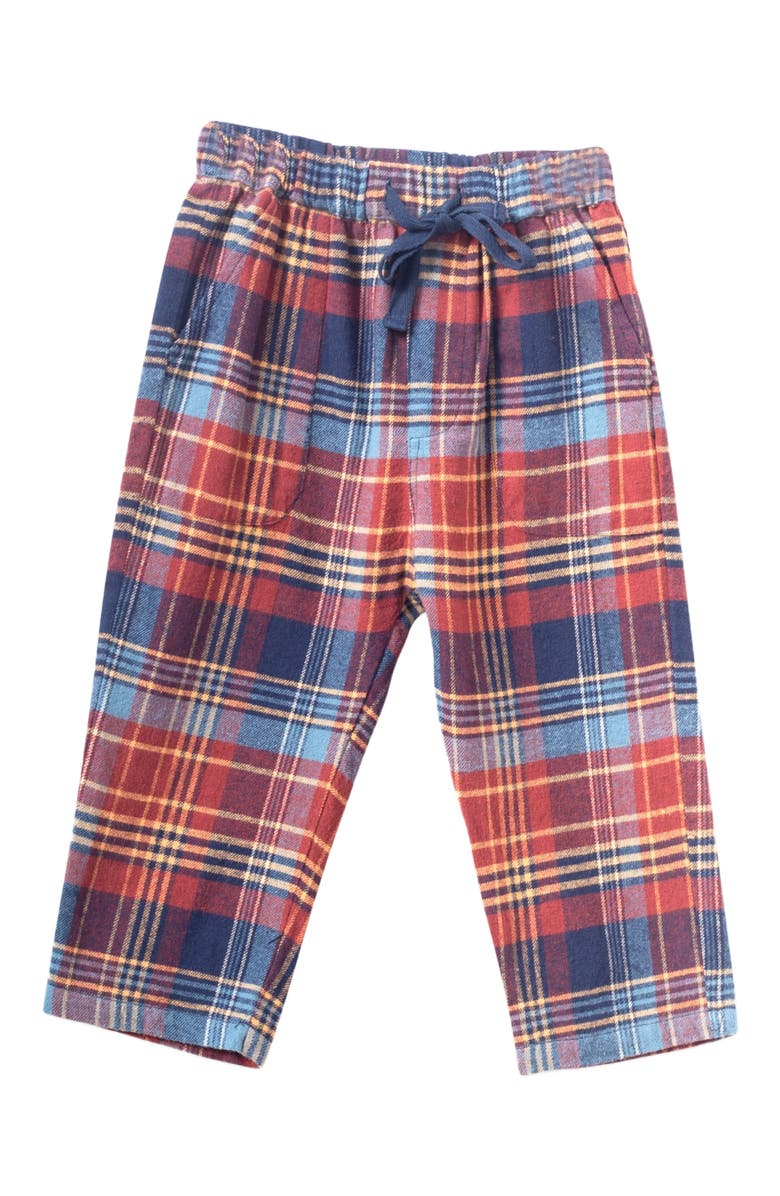 Beet World Baby Pants, Alternate, color, Rust Plaid
