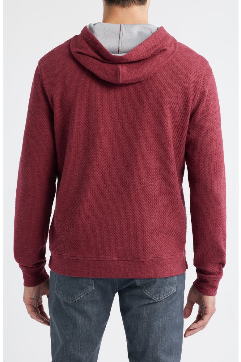Zoeller Textured Half Zip Hoodie, Alternate, color, MALIBU RED