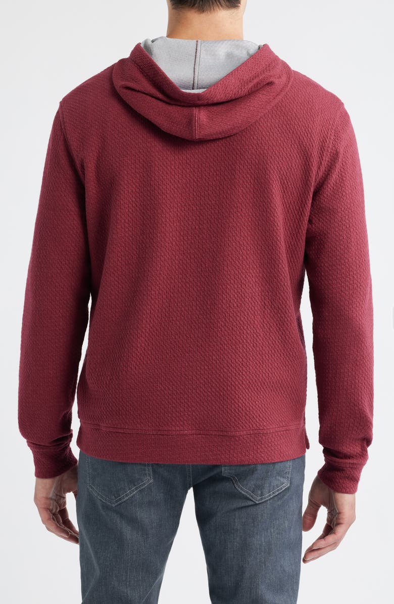 johnnie-O Zoeller Textured Half Zip Hoodie, Alternate, color, Malibu Red