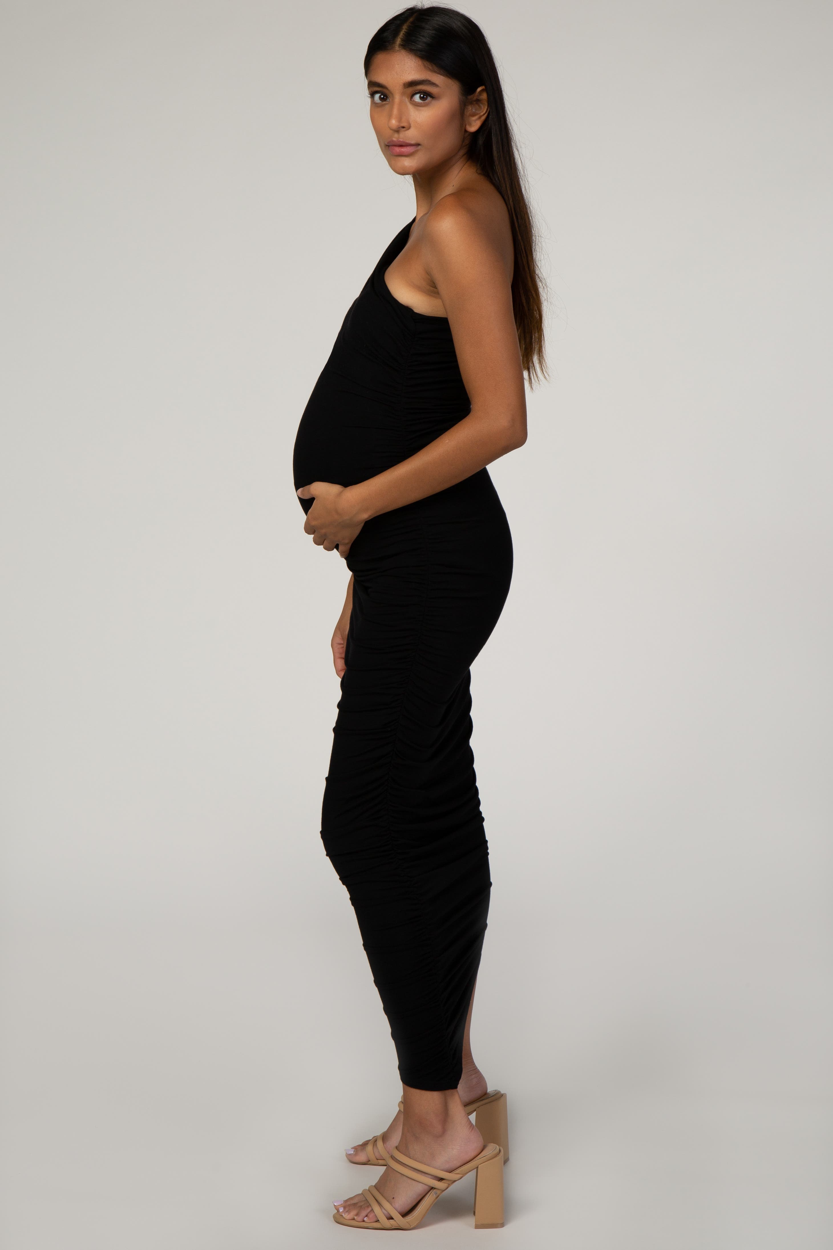 Ruched One Shoulder Dress - image 2