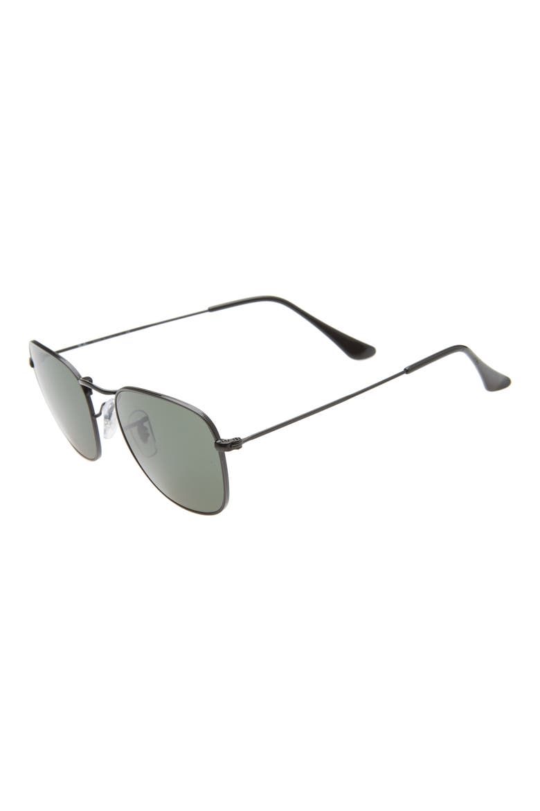 51mm Square Sunglasses, Alternate, color, BLACK/ GREEN SOLID