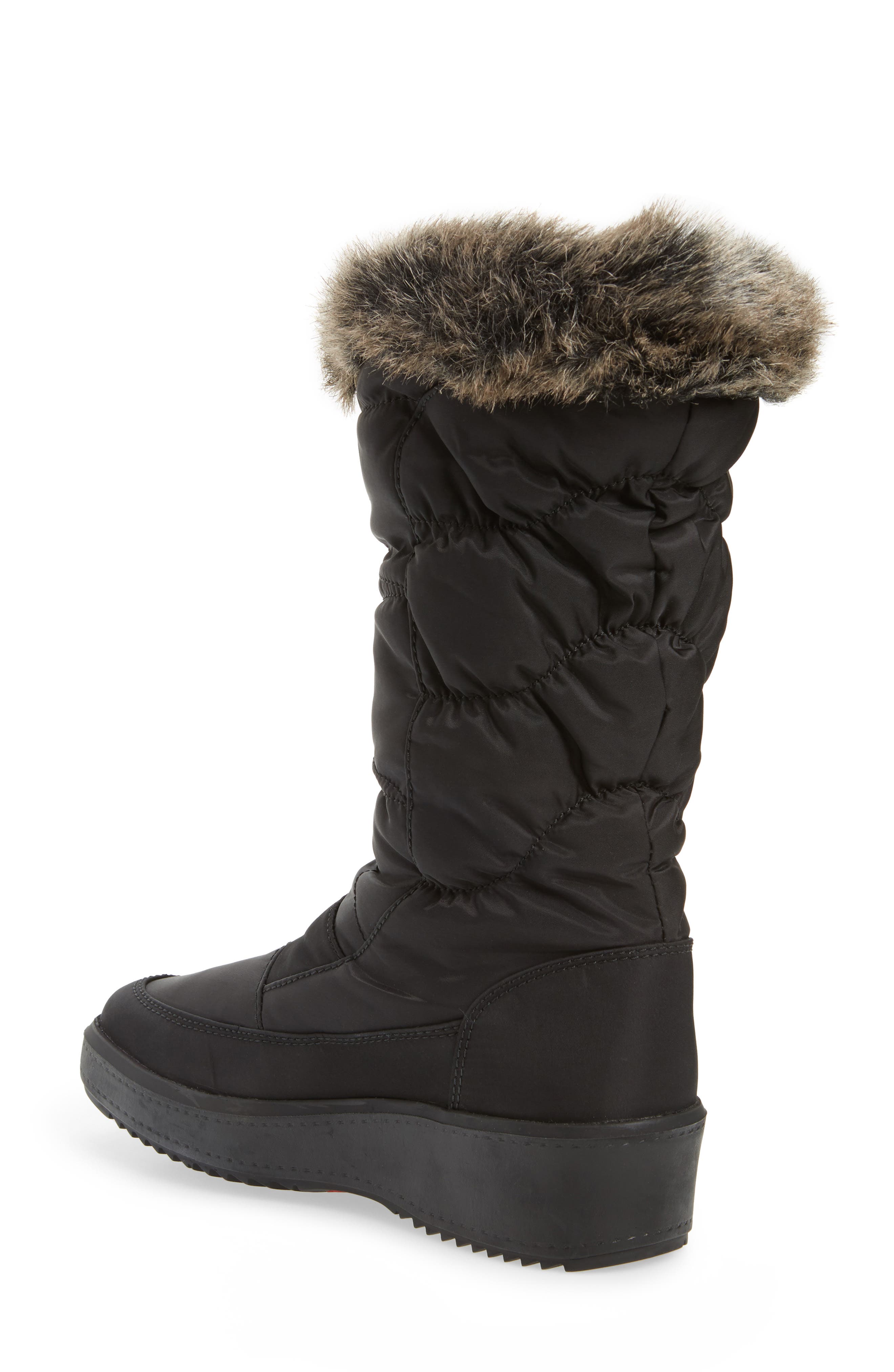 'Louise' Weatherproof Boot, Alternate, color, BLACK FABRIC