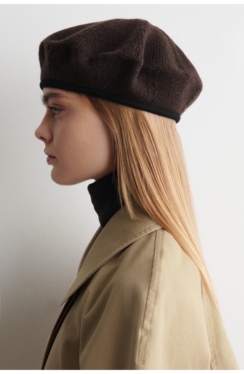 COS Wool-Yak Beret, Alternate, color, Dark Brown