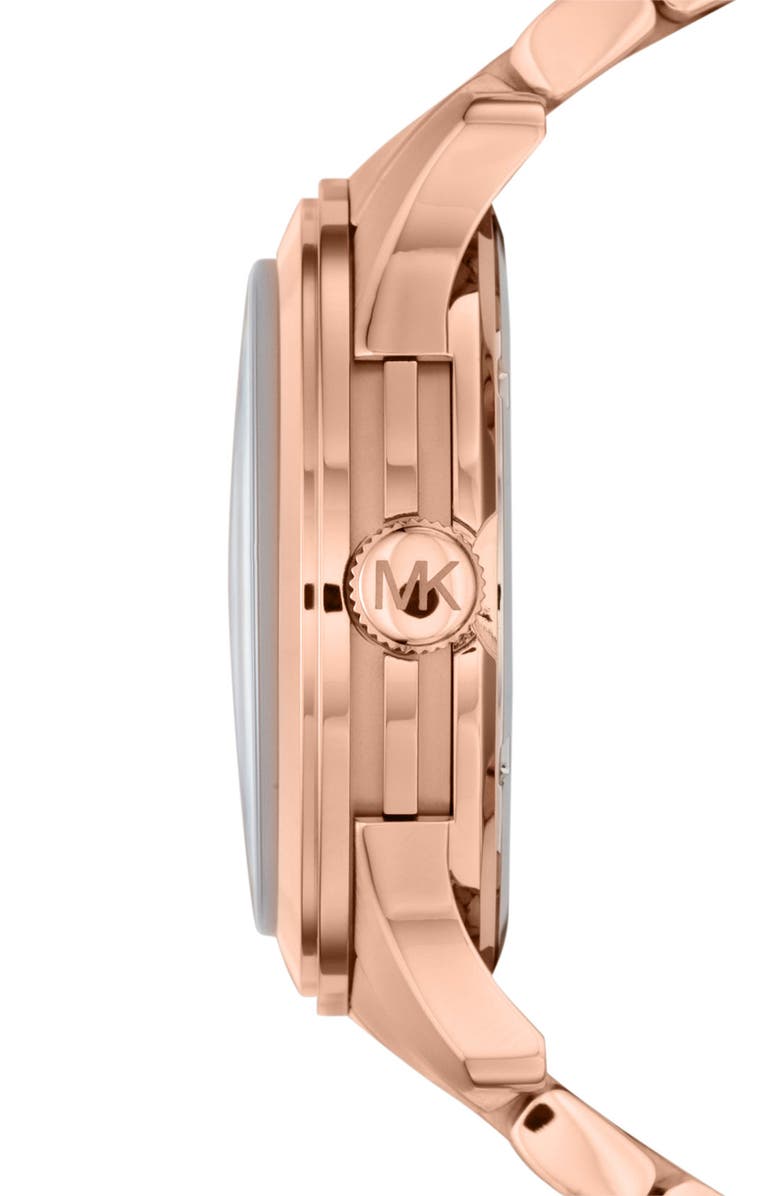 MICHAEL Michael Kors Michael Kors 'Large Runway' Blue Dial Bracelet Watch, 45mm, Alternate, color, 