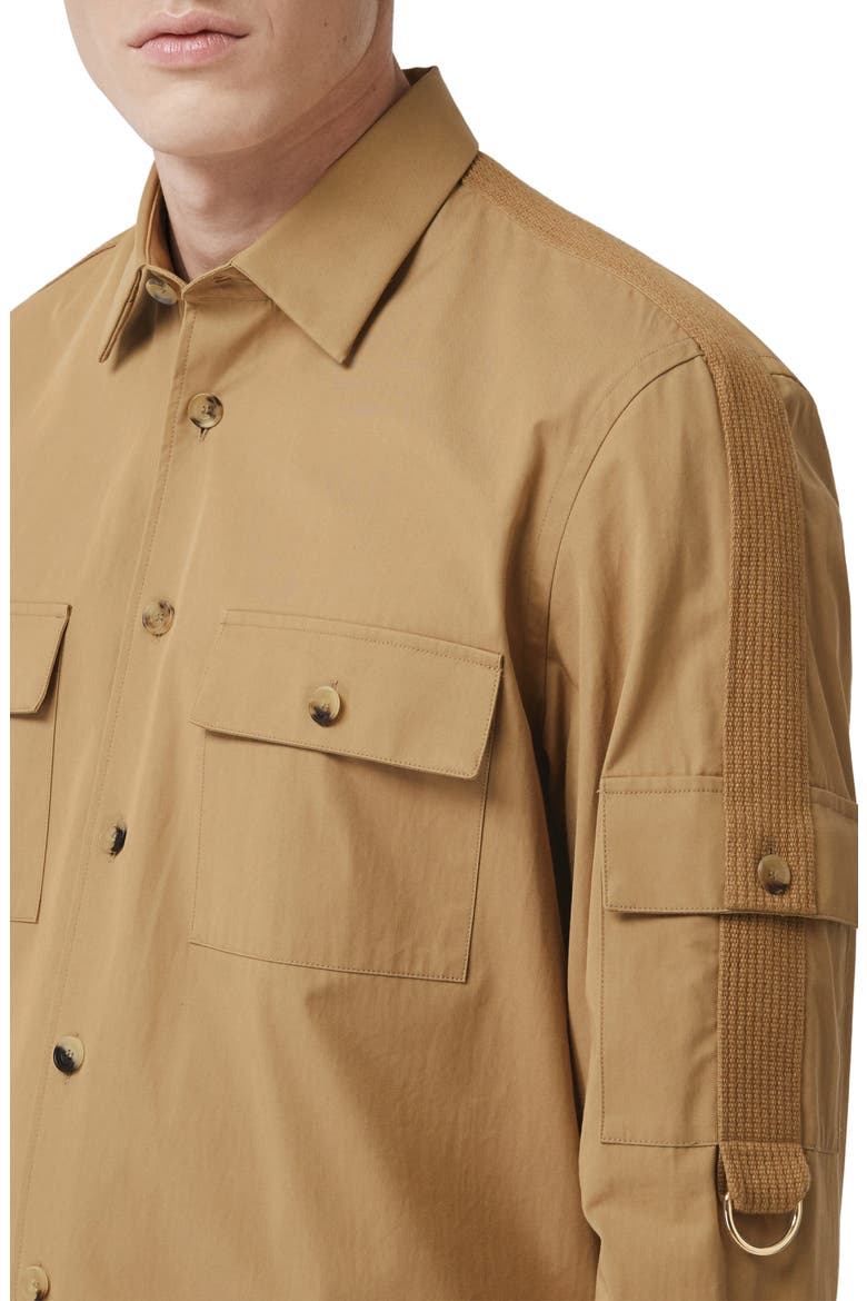 Crawford Roll Sleeve Button-Up Shirt, Alternate, color, PALE COFFEE