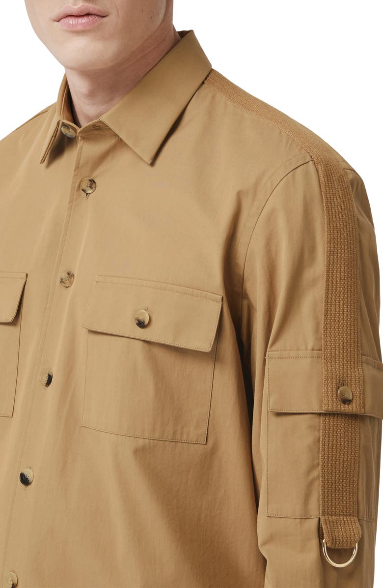 Burberry Crawford Roll Sleeve Button-Up Shirt, Alternate, color, 