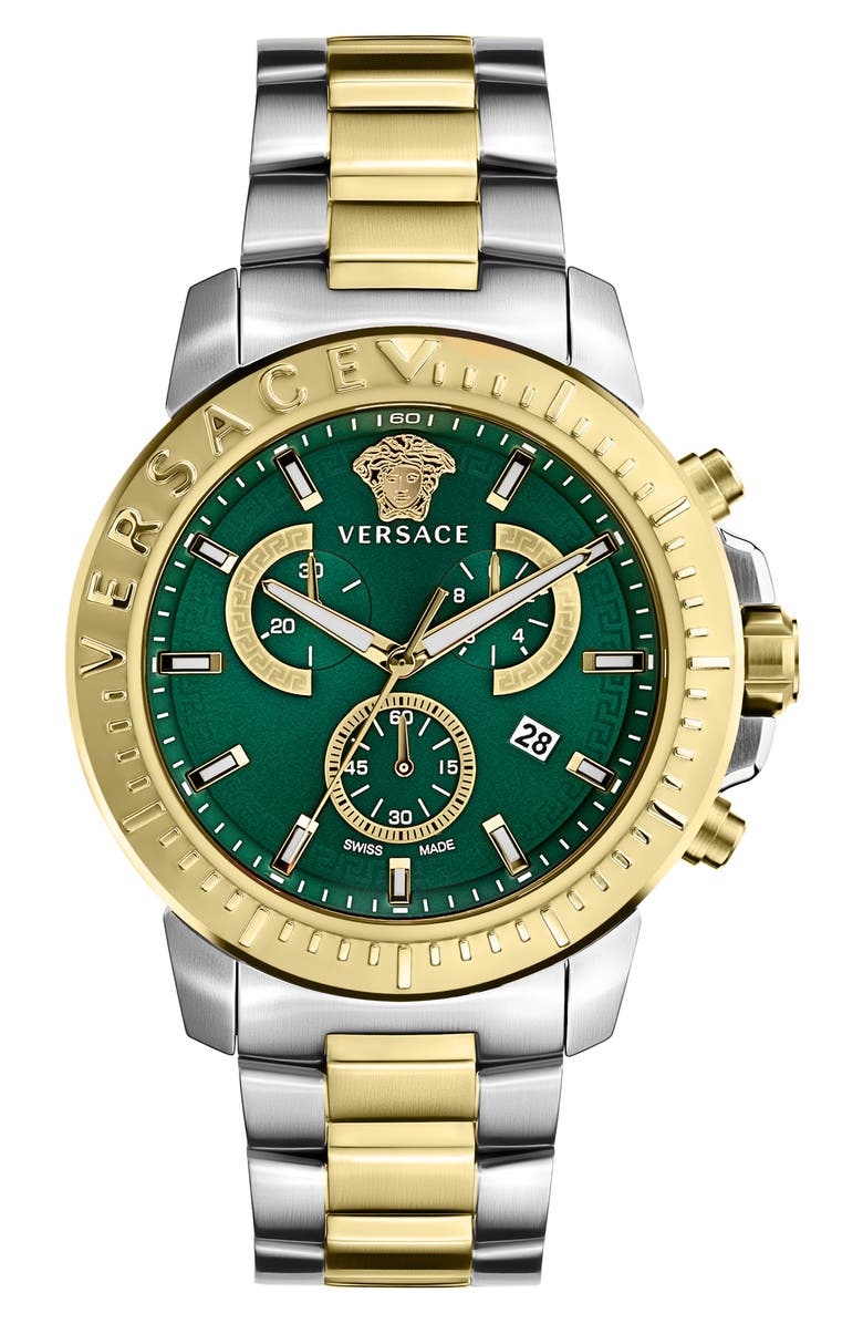 Versace New Chronograph Bracelet Watch, 45mm, Main, color,