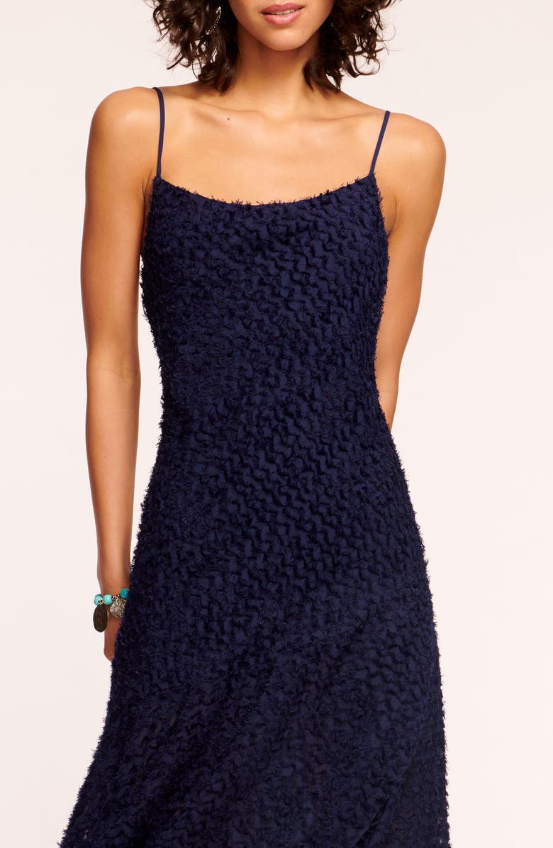 Ramy Brook Lorena Clip Dot Dress, Alternate, color, Spring Navy Clip