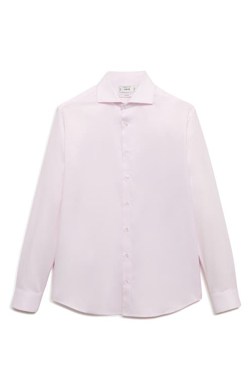 Mango Slim Fit Cotton Suit Button-up Shirt In Pink