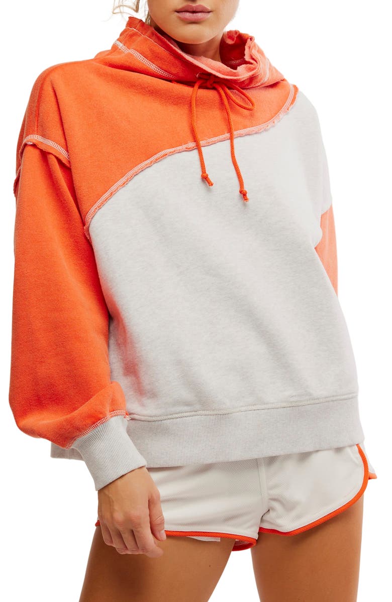 Free People Home Stretch Funnel Neck Sweatshirt, Main, color, 