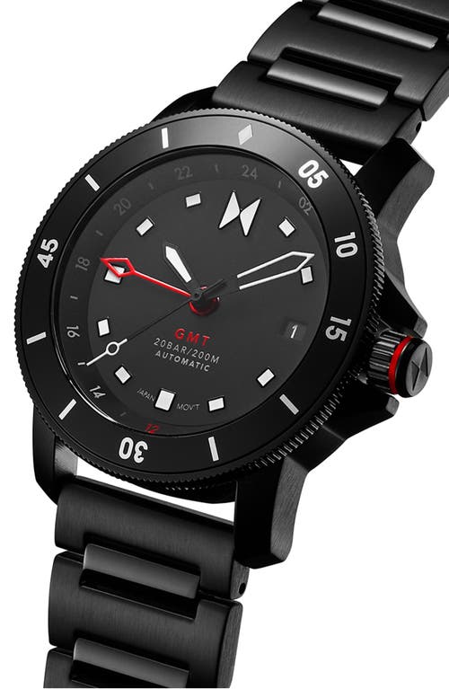 Mvmt Men's Cali Diver Automatic Black Stainless Steel Bracelet Watch 40mm In Black