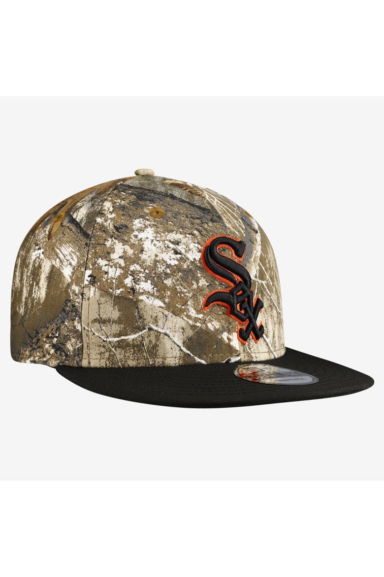 Men's New Era Camo Chicago White Sox Realtree Orange Pop 9FIFTY Snapback Hat, Alternate, color, Camo