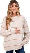 PinkBlush Striped Drop Shoulder Sweater