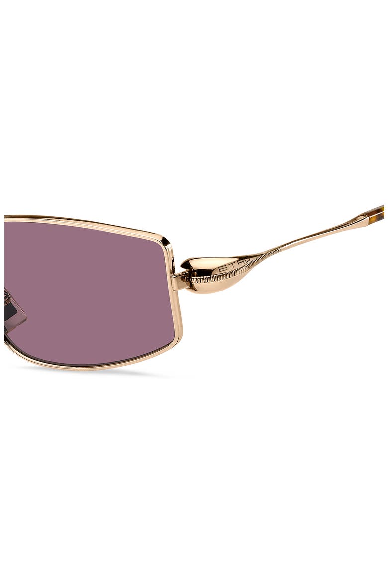 59mm Rectangular Sunglasses, Alternate, color, ROSE GOLD/ BURGUNDY
